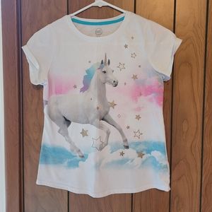 Sz XL - Wonder Nation - White Unicorn T-Shirt
